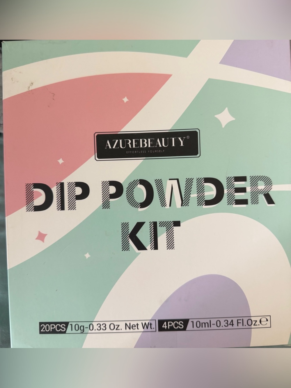 AZUREBEAUTY 40 Dip Powder Nail Kit Starter 2 boxes of 20